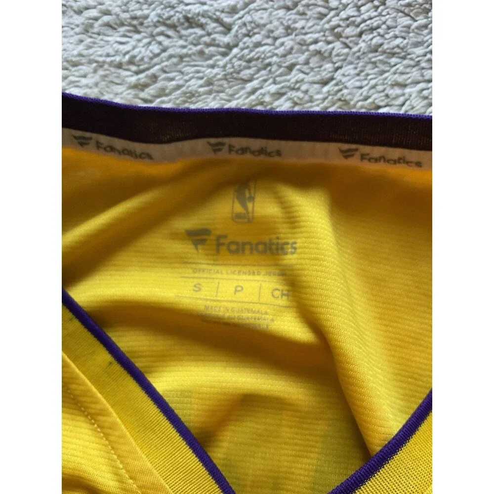 NIKE LONZO BALL LOS ANGELES LAKERS YELLOW NBA SWINGMAN NIKE JERSEY MENS Small